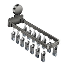 Load image into Gallery viewer, Drying Rack with 14 Drying Clips Suction Cup Folding Clothes Hanger Laundry Clip for Pants Shorts Underwear Towel Bathroom
