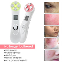 Load image into Gallery viewer, RF EMS Beauty Device Microcurrent Radio Frequency Color Light Treatment IPL Skin Rejuvenation Face Lift Anti-aging Facial Massager
