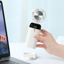 Load image into Gallery viewer, Handheld Portable Fan 3 Speed Foldable Desktop Fan USB Rechargeable 3600mAh LED Digital Display for Home Office Travel Dormitory
