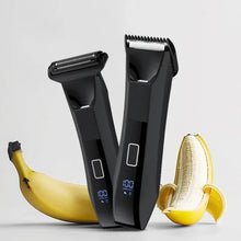 Load image into Gallery viewer, Body &amp; Groin Hair Trimmer for Men Waterproof Dual-Head Ceramic Blade Trimmer &amp; Foil Blades Wet &amp; Dry Men’s Ball Shavers
