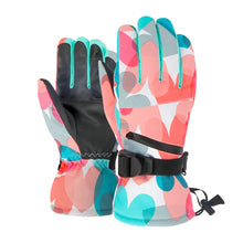Load image into Gallery viewer, Winter Snowboard Ski Gloves PU Leather Non-slip Touch Screen Waterproof Motorcycle Cycling Fleece Warm Snow Gloves Unisex
