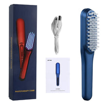 Load image into Gallery viewer, LED Light Red Phototherapy Massage Vibration Comb Electric Hair Growth Comb Infrared Laser Hair Care Style Anti-Hair Loss Hair
