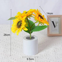 Load image into Gallery viewer, 3 LED Night Light Rechargeable Sunflower Lights Interior Lighting Bedroom Bedside Desktop Decoration Table Lamp Night Lamps
