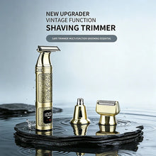 Load image into Gallery viewer, 3-in-1 Men's Shaver Waterproof Set Multi functional Shaver Body Hair Trimmer Metal Machine Nose Hair Trimmer
