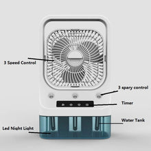 Load image into Gallery viewer, Portable Humidifier Fan Air Conditioners Household Cooling Fan For Office 3 Speed
