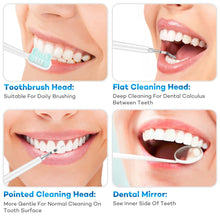Load image into Gallery viewer, 5 Mode Portable Household Electric Sonic Toothbrush Dental Scaler Calculus Tartar Stain Remover Teeth Whitening kit Tooth Whitener USB Charging Base IPX7 Waterproof with Replacement Heads for Adults

