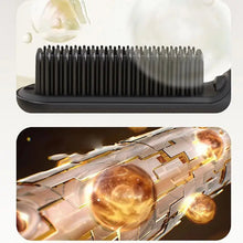 Load image into Gallery viewer, Brush Straightener For Women Negative Ion Hairbrush Straightener Hair Straightening Comb With 4 Temps Fast Heating USB
