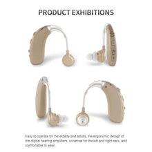 Load image into Gallery viewer, Rechargeable USB Hearing Aid Behind the Ear Sound Amplifier Elderly Noise Cancelling Deaf Care
