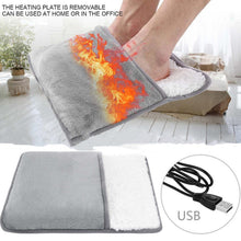 Load image into Gallery viewer, Heating Pad Usb Electric Heater For Feet Warm Slippers Winter Hand Foot Warmer For Women And Men Washable Foot Heating Pad
