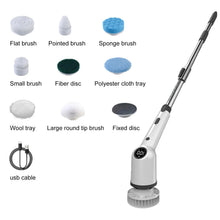 Load image into Gallery viewer, 9 in 1 Electric Cleaning Brush LCD Digital Display Multi-Purpose Retractable Cleaning Brush for Kitchen Bathroom Windows
