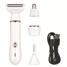 Load image into Gallery viewer, Electric Razor for Women 4-in-1 Lady Electric Shaver for Face Nose Legs and Underarm Bikini Trimmer for Women Wet &amp; Dry Painless
