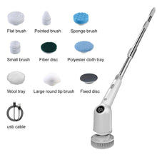 Load image into Gallery viewer, 9 in 1 Electric Cleaning Brush LCD Digital Display Multi-Purpose Retractable Cleaning Brush for Kitchen Bathroom Windows
