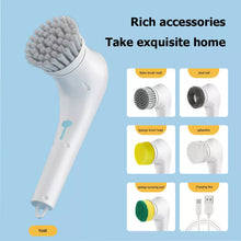 Load image into Gallery viewer, 5-in-1Multifunctional Electric Cleaning Brush usb charging Bathroom Wash Brush Kitchen Cleaning Tool Dishwashing Brush Bathtub
