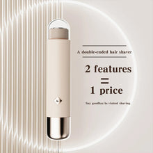 Load image into Gallery viewer, 2-in-1 Bikini Trimmer IPX7 Waterproof Facial Mustache Hair Removal Razor USB Rechargeable Electric Epilator for Women
