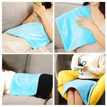 Load image into Gallery viewer, Portable Heated Blanket 10W Super Soft Fast Heating Electric Plush Throw Breathable Machine Washable  Heating Pad Cushion
