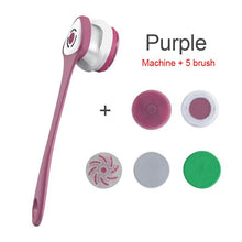 Load image into Gallery viewer, Electric Bath Brush Shower Cleaning Body Massage Brush Multifunctional Spinning Spa Brush Waterproof Long Handle Back Rubbing
