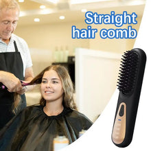 Load image into Gallery viewer, Heating Smoothing Brush Styling Straightening Smoothing Comb Hair Straightener Heat Pressing Combs For Women Girls Family

