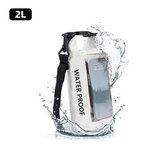 Load image into Gallery viewer, 2L Swimming Dry Bag Touch Screen Outdoor Waterproof Shoulder Kayak Trekking Beach Drifting PVC Pack Rafting Surfing Boating Bag
