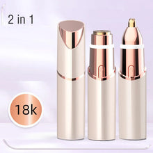 Load image into Gallery viewer, 2 in 1 Face Shaver and Eyebrow Trimmer Rechargeable Lips Body Facial Hair Remover
