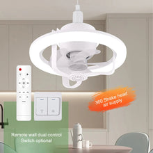 Load image into Gallery viewer, 50W Ceiling Fan Light Round LED Pendant Light 360°rotating Fan Blade Smart Remote Control For Living Room Bedroom Ceiling Light
