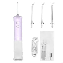 Load image into Gallery viewer, USB Rechargeable Water Flosser Portable Dental Water Jet 200ML IPX7 Waterproof Teeth Cleaner with 3 Jet Tip DIY Modes
