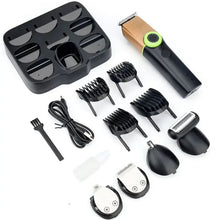 Load image into Gallery viewer, Men Hair Clippers Beard Trimmer Ear and Nose Hair Grooming Kit for Men Precision Dial Ceramic Blade 4 Comb Attachments
