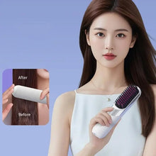 Load image into Gallery viewer, Mini Wireless Hair Styler Comb With Ceramic Plates Ionic Conditioning LCD Screen For Frizz Control
