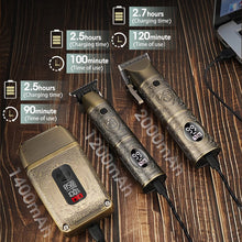 Load image into Gallery viewer, 8500 RPM Professional Hair Clipper Electric Shaver Hair Trimmer Kit for Men Rechargeable Cordless Haircut Machine
