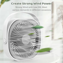 Load image into Gallery viewer, Rechageable Desktop Fan USB Fan 360° Rotatable Fan for Desk Portable Fan Mini Fan with Built-in 4000mAh Battery
