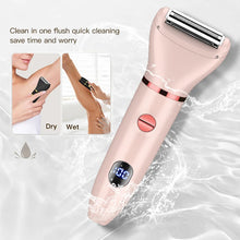 Load image into Gallery viewer, Women's Electric Digital Display Hair Shaver Temples Lip Hair Shaver Body Wash Shaver Private Hair Remover
