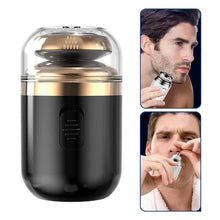 Load image into Gallery viewer, 2 IN 1 Mini Portable Electric Capsule Shaver Nose Hair Trimmer Rechargeable Electric Beard Scraper Knife For Men's Travel Razor
