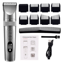 Load image into Gallery viewer, Full Body Washable Electric Hair Clipper Ceramic Professional Fine Adjustable Hair Trimmer Low Noise Hair Cutting Machine Razor
