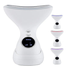 Load image into Gallery viewer, Electric Neck Beauty Instrument EMS Color Light Remove Neck Lines Vibration Neck Massager Lifting &amp; Tightening Beauty Instrument

