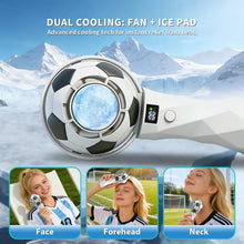 Load image into Gallery viewer, Portable Football Design Fan USB Powered Mini Cooling Fan Summer Handheld Fan for Outdoor Camping Sport and Football Cup Matches
