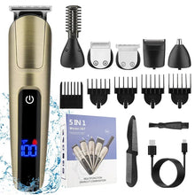 Load image into Gallery viewer, Household Men's Waterproof Electric Hair Clipper Multifunctional Electric Hair Clipper Nose Hair Trimmer Set
