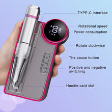 Load image into Gallery viewer, 35000RPM Nail Drill Machine Electric Nail Sander Rechargeable Manicure Machine Professional Milling Cutter For Gel Polishing
