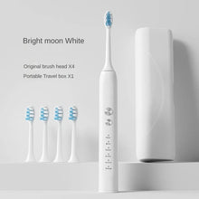 Load image into Gallery viewer, Toothbrush Wireless Charging Travel Case IPX7 Dupont Soft Bristle Electric Charger Adult Sonic Teeth Whitening Brush Pink White
