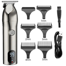 Load image into Gallery viewer, Professional Cordless Blade LCD Hair Trimmer Beard Hair Clipper Barber Shop Rechargeable Hair Cutting Machine USB with Box

