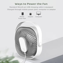 Load image into Gallery viewer, Rechageable Desktop Fan USB Fan 360° Rotatable Fan for Desk Portable Fan Mini Fan with Built-in 4000mAh Battery
