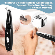 Load image into Gallery viewer, Pet Paw Trimmer With Vacuum Suction Cordless Electric Professional 2 Modes For Dog Cat Paws Face Grooming Clippers
