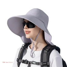 Load image into Gallery viewer, Hat With Neck Flap Hiking With Ponytail Hole Fishing Bucket Available in 7 Colors Sun Protection Dirt Resistant
