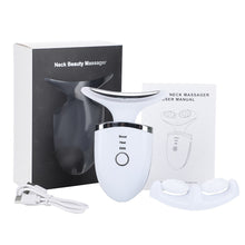 Load image into Gallery viewer, 2 Roller Face Massager Neck Beauty Device EMS LED Photon Therapy Skin Lifting Firming Reduce Double Chin Anti Wrinkle Skin Care

