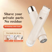 Load image into Gallery viewer, 2-in-1 Bikini Trimmer IPX7 Waterproof Facial Mustache Hair Removal Razor USB Rechargeable Electric Epilator for Women

