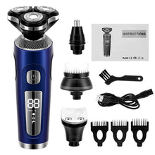 Load image into Gallery viewer, Multi-function Electric Shaver Electric Razor USB Rechargeable Shaving Machine for Men 3 Blades Portable Beard Trimmer Clipper
