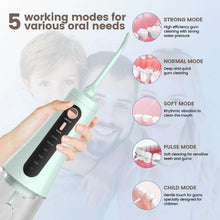 Load image into Gallery viewer, Oral Irrigator USB Rechargeable Water Flosser Portable Dental Water Jet 350ML Water Tank Waterproof 5 Model Teeth Cleaner 6 Jet
