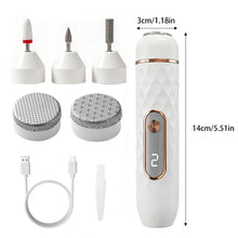 Load image into Gallery viewer, 5 in 1 USB Electric Foot File Callus Remover Pedicure Tool Hard Cracked Dry Feet Heel Care Dead Skin Removal Home Foot Care

