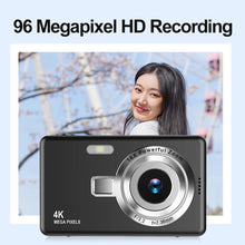 Load image into Gallery viewer, 4K HD 1080P Portable Vlogging Camera Digital Camera 96MP Autofocus Vlogging Camera 2.4 Inch IPS Screen for Kid Adult Photography
