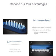 Load image into Gallery viewer, Electric Scalp Massage Comb Red and Blue Light Head Massager Hair Growth Device Healthy Hair Massage Comb
