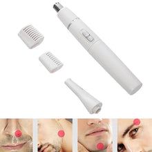 Load image into Gallery viewer, 2-in-1 Facial Hair Trimmer Nose Ear Hair Shaver Trimmer Eyebrow Scraper Safe Face Care Razor Cleaner for Men Women
