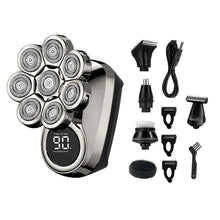 Load image into Gallery viewer, 8 Blades Multi Electric Shaver 6 In 1 Nose Ear Hair Trimmer Beard Electric Shaver Multi Electric Shaver For Bald Men LED Display

